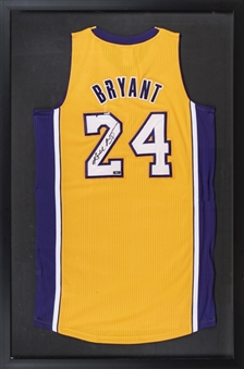 Kobe Bryant Signed Los Angeles Lakers Authentic Jersey In 30x44 Framed Display (Panini)
